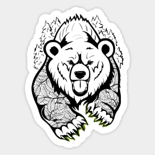 Bear spirit in the wood Sticker